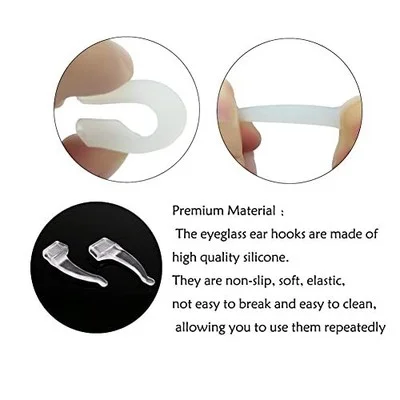 15 Pairs Eyeglass Ear Grips Anti-Slip Silicone Elastic Retainers Glasses Holder 3