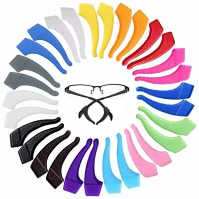 15 Pairs Silicone Anti Slip Glasses Ear Hook Grip for Eyeglasses Sunglasses