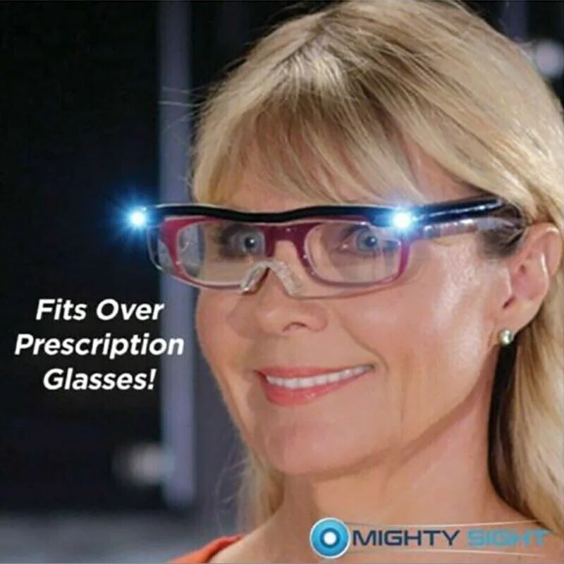 160% Mighty Sight Led Magnifying Eyewear Glasses with Rechargeable LED lights 4