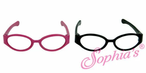 18 Inch Doll Glasses - Plastic Rimmed Eyeglasses Sized for American Girl Dolls