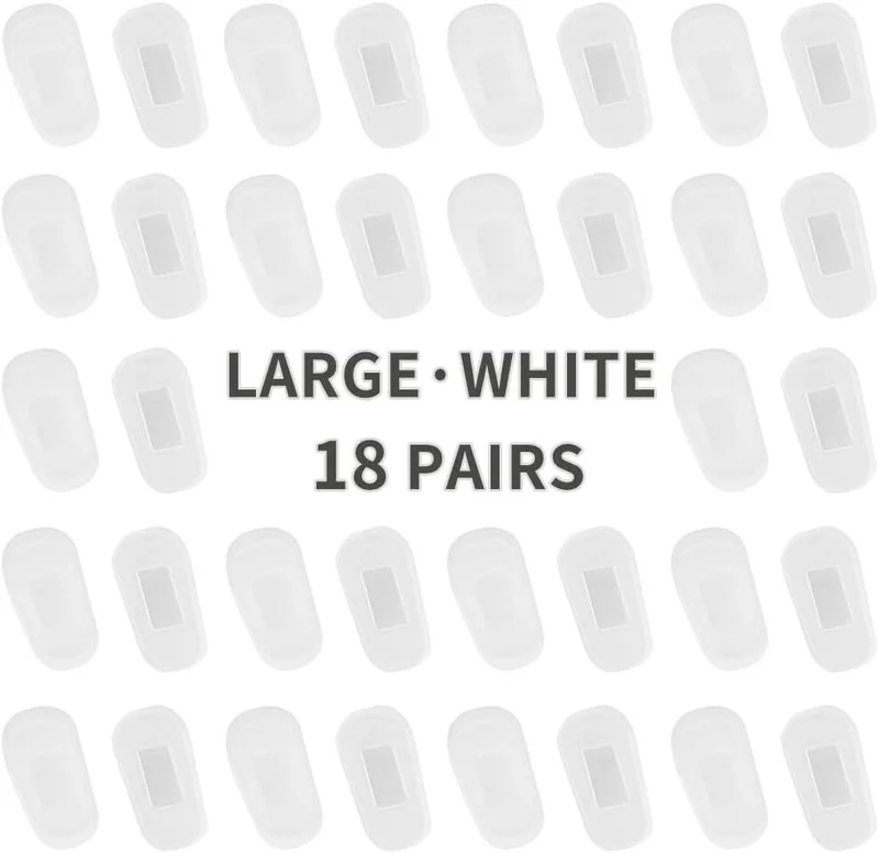 18 Pairs Eyeglass Nose Pad Covers, anti Slip Eyeglasses Nose Pad Silicone Nose 3