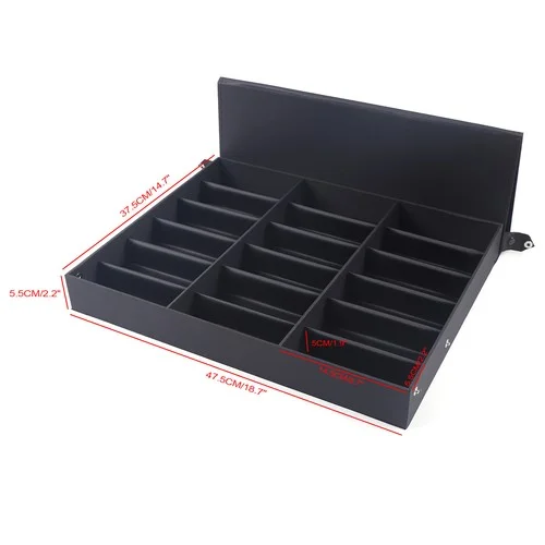 18 Slot Eyeglass Sunglass Storage Box Glasses Display Case Organizer Collector 4