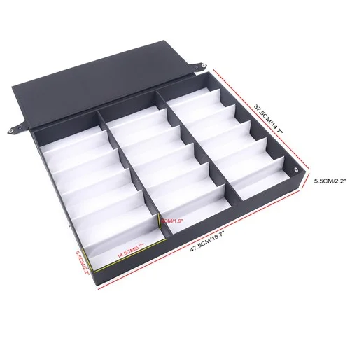 18 Slots Eyeglasses Storage Box Sunglasses Organizer Display Case Glasses Holder 3