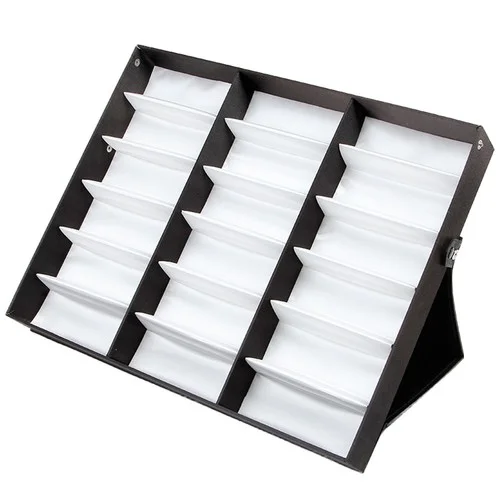 18 Slots Eyeglasses Storage Box Sunglasses Organizer Display Case Glasses Holder 4
