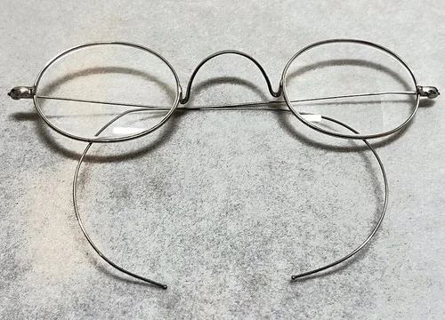 1890-1900’s Antique Rare PLATILUMINUM Wire Frame EyeGlasses (Platinum-Aluminum) 2