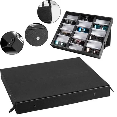 18pcs Eye Glasses Case Eyewear Sunglasses Display Storage Box Holder Organizer 4