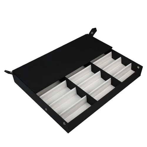18Slot Eyeglass Storage Box Eyeglass Display Case Glasses Collector w/Lock Black 2