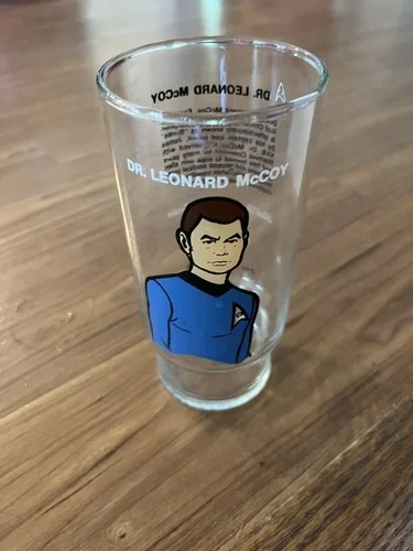 1976 STAR TREK ~DR. LEONARD MCCOY~ SPONSORED BY DR PEPPER GLASS!! 💯 MINTY