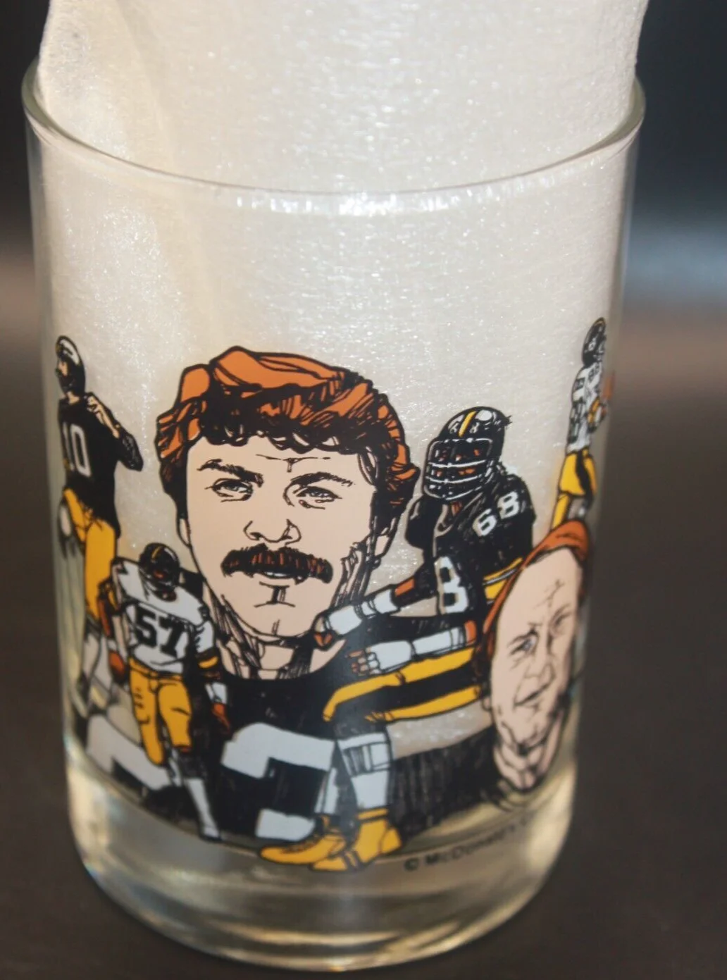 1982 McDonald’s Pittsburgh Steelers 50 Seasons Glasses SEt+ Terrible Towel 3