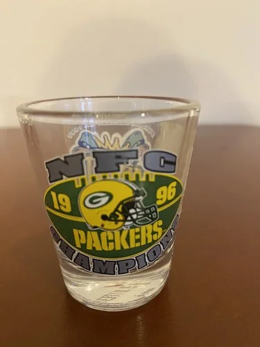 1996 green bay packers nfc championship Shot Glass