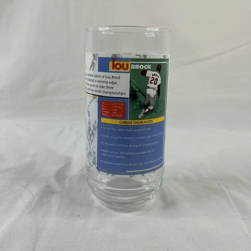 1998 St. Louis Cardinals Legendary Players Lou Brock Glass McDonald’s Coca-Cola 3