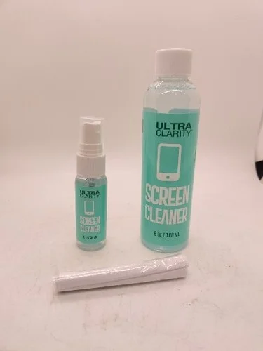 1oz Screen & Eyeglasses Cleaner Spray with Microfiber Cloth and 6oz Refill