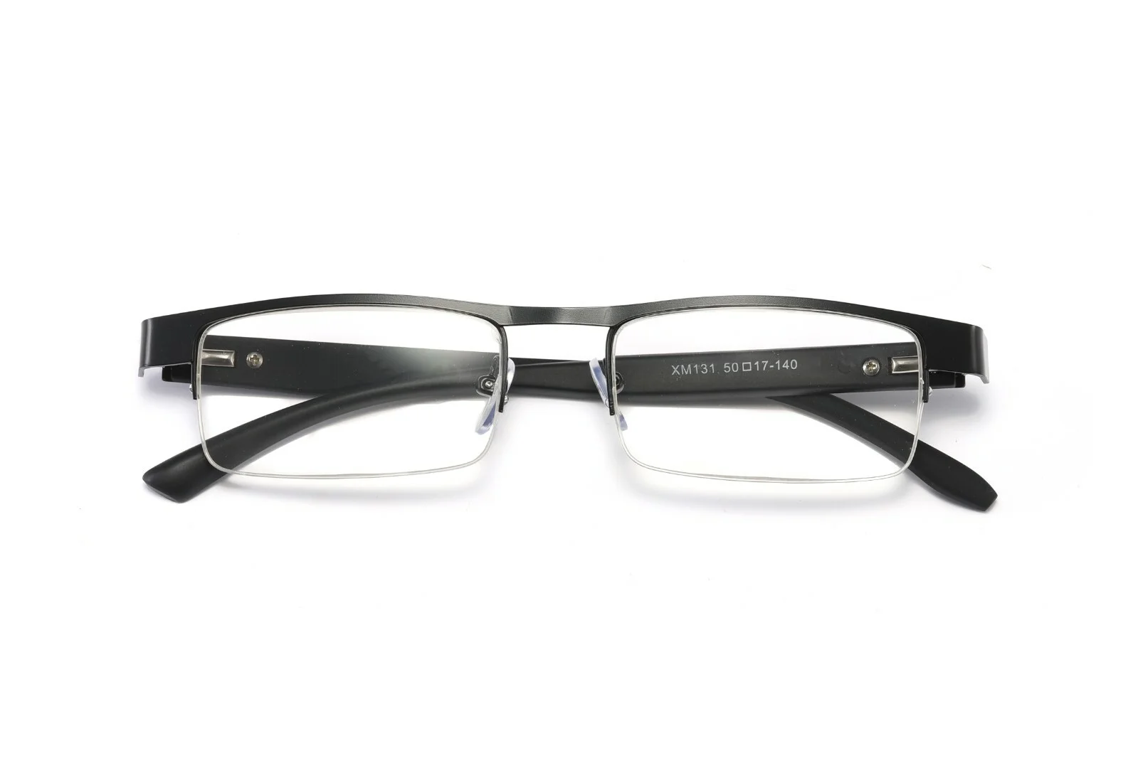 1PK Men Half Metal Frame Reading Glasses Blue Light Readers for Small Head Face