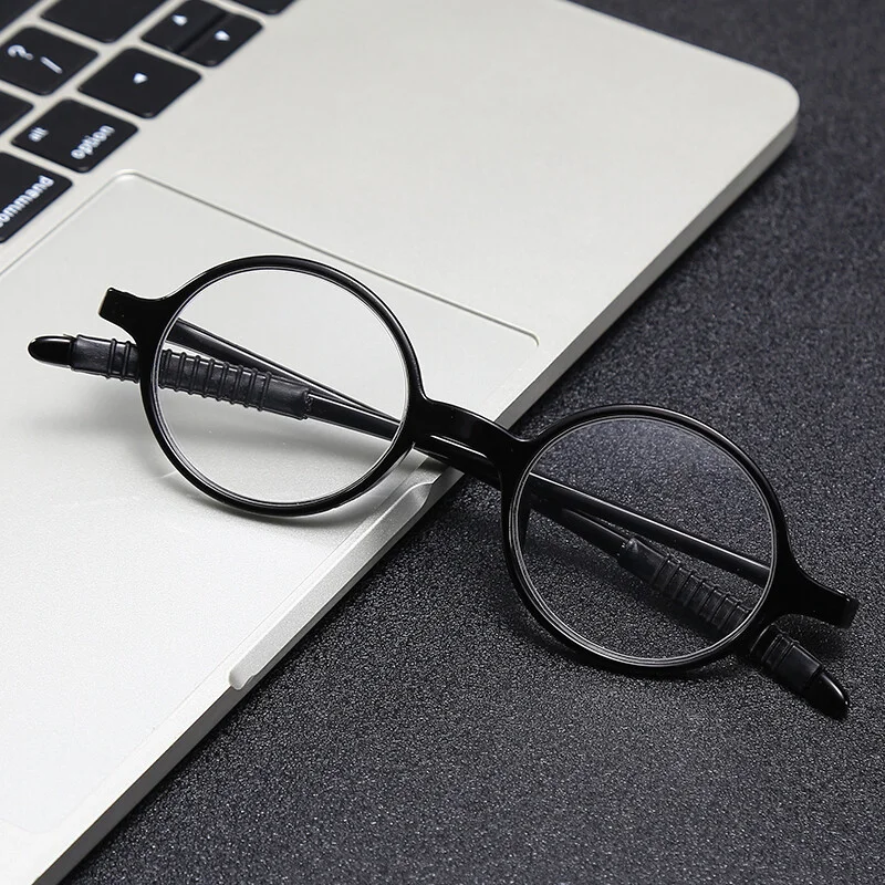 1PK Mens Unisex Round Frame Reading Glasses Clear Lens Readers for Small Faces 2