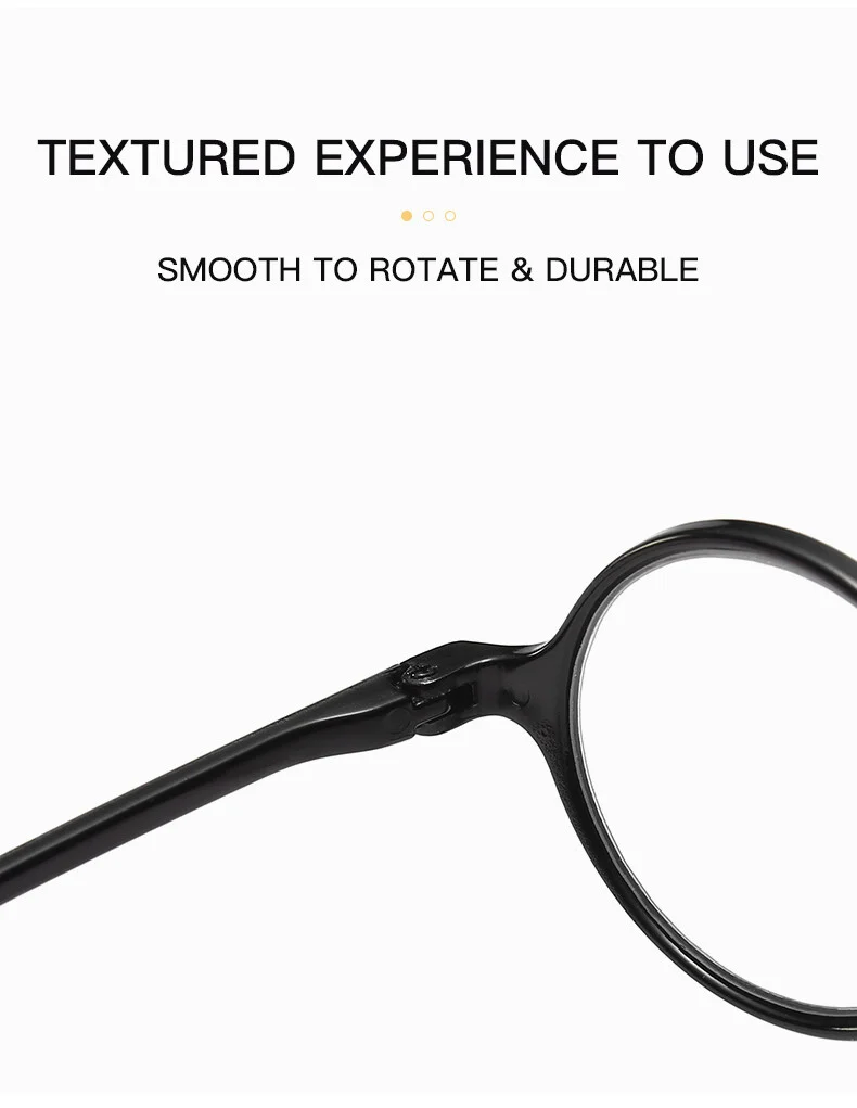 1PK Mens Unisex Round Frame Reading Glasses Clear Lens Readers for Small Faces 4