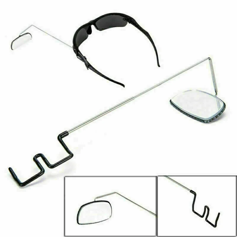 1x Bicycle Cycling Riding Mirror Helmet Mount Rearview Mirror Rear View Eyeglass 2