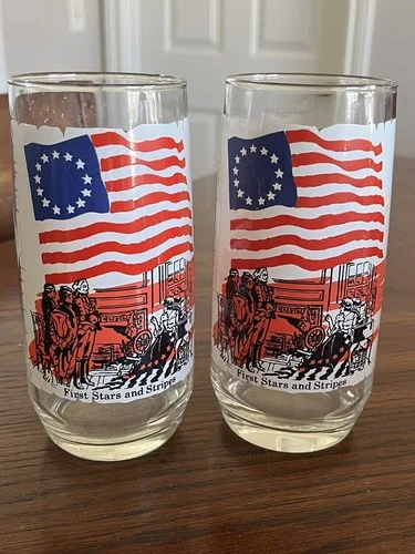 2 Coca-Cola Heritage Collector Glass America