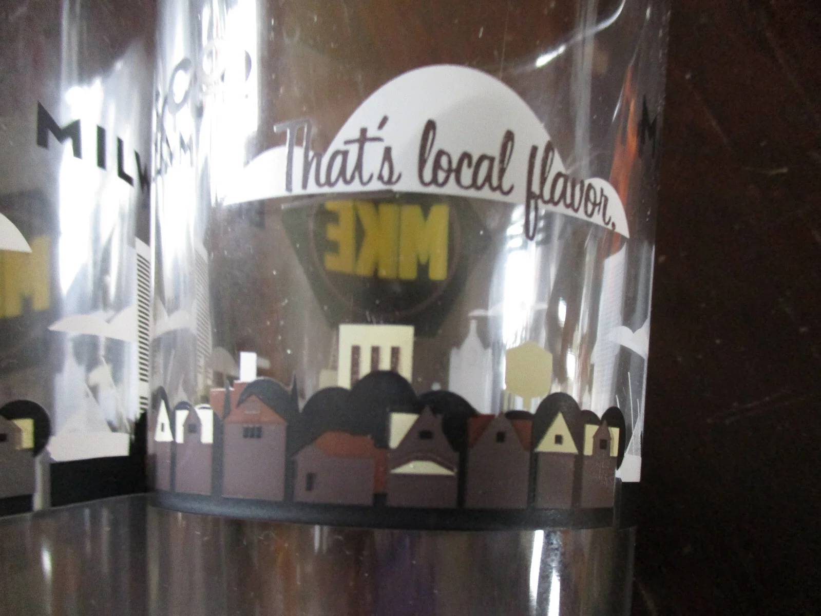 2-MKE MILWAUKEE BREWING CO.,THICK CLEAR PINT GLASSES,16ozs.,THATS LOCAL FLAVOR++ 4