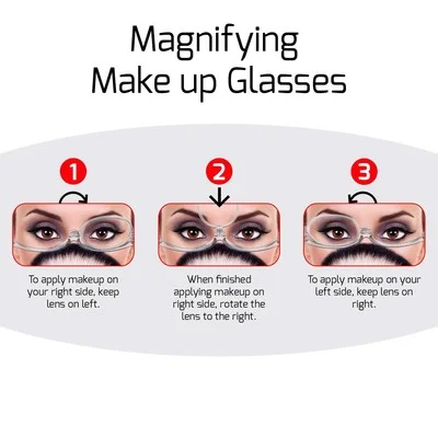 2 Pack | +2.00 | Magnifying Makeup Glasses Eye Womens Cosmetic Reading | Brown 3