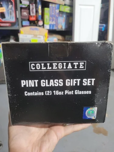 2 PACK Collegiate Pint Glass Gift Set 16oz - Fresno State Bulldogs 3