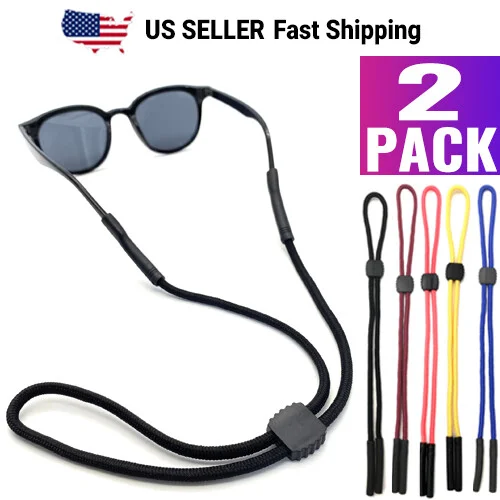 2 Pack Eyeglasses Strap Neck Cord Sunglasses Rope String Lanyard Holder Adjustab