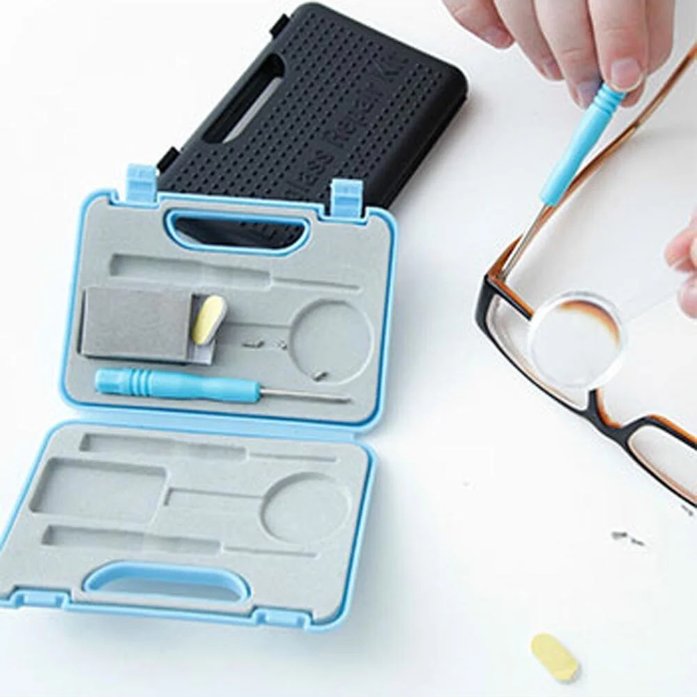 (2 Pack) Kikkerland Blue and Black Eyeglass Repair Tool Kits 4