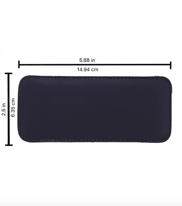 2 Pack Small Glasses Case, Faux Leather Slip In Eyeglass Case For Women & Men 2