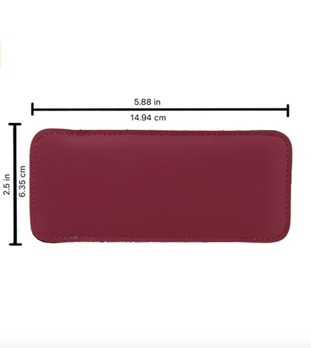 2 Pack Small Glasses Case, Faux Leather Slip In Eyeglass Case For Women & Men 3