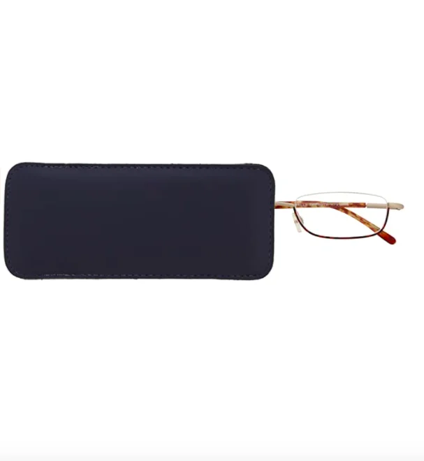 2 Pack Small Glasses Case, Faux Leather Slip In Eyeglass Case For Women & Men 4
