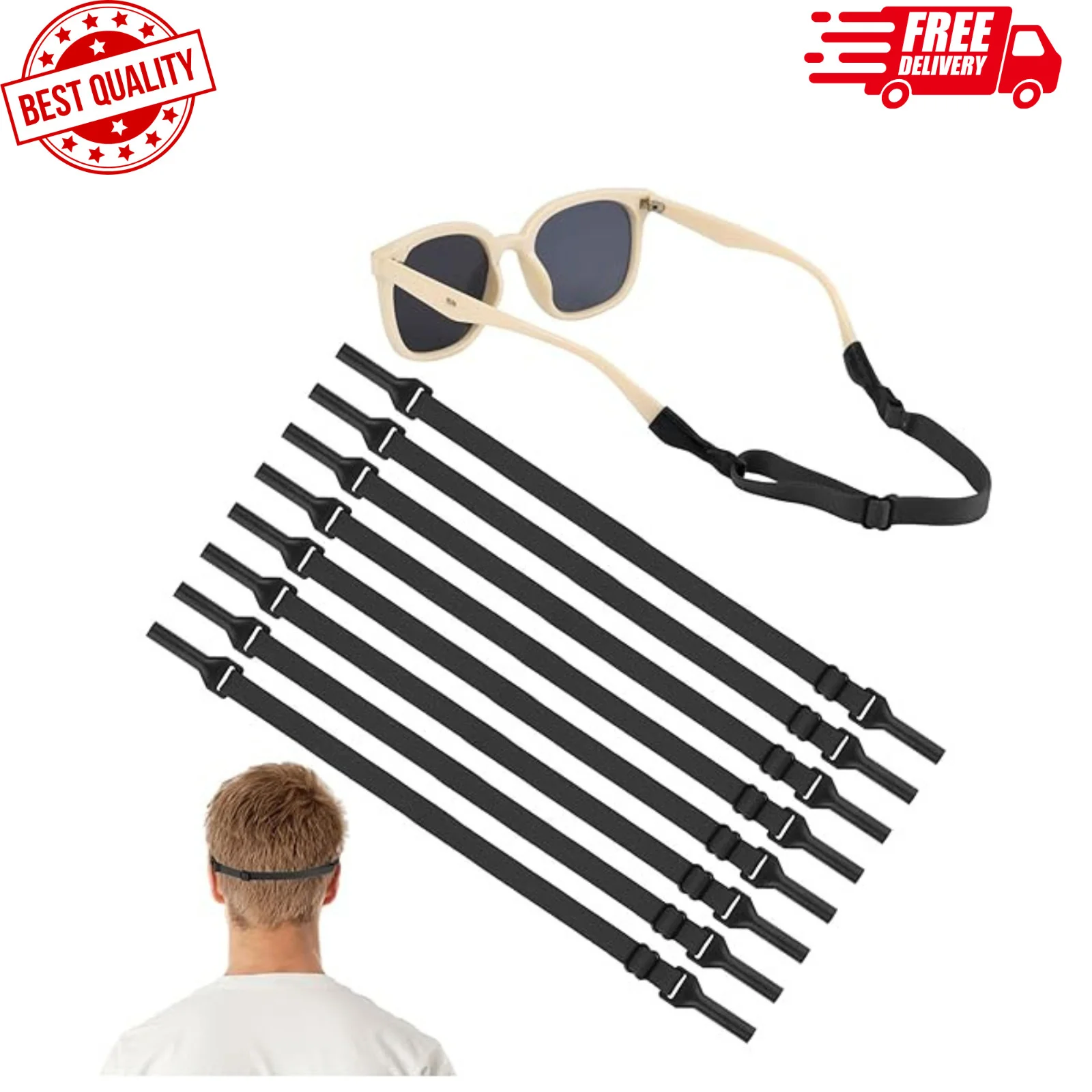 2 Pack Sports Sunglasses Strap Neck Cord Eyeglass Glasses Lanyard Holder String 2