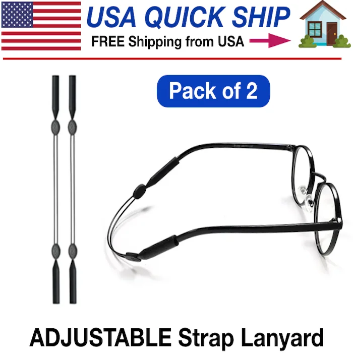 2-Pack Sunglasses Eyeglasses Neck Strap Lanyard Cord Rope Adjustable