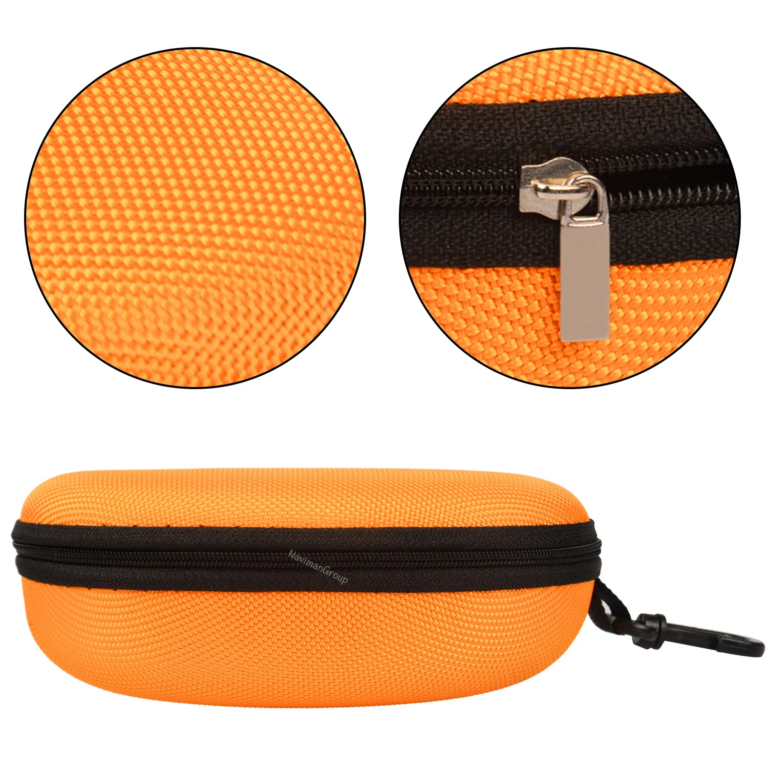 2 Pack Sunglasses Hard Case Neoprene Zipper Eyeglass Case with Belt 3