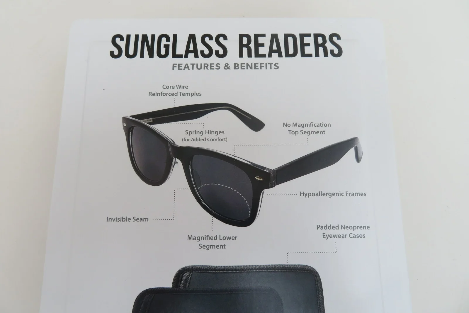 2 Pack Unisex Sunglass Readers Invisible Bifocal Reading Sunglasses +2.75 4