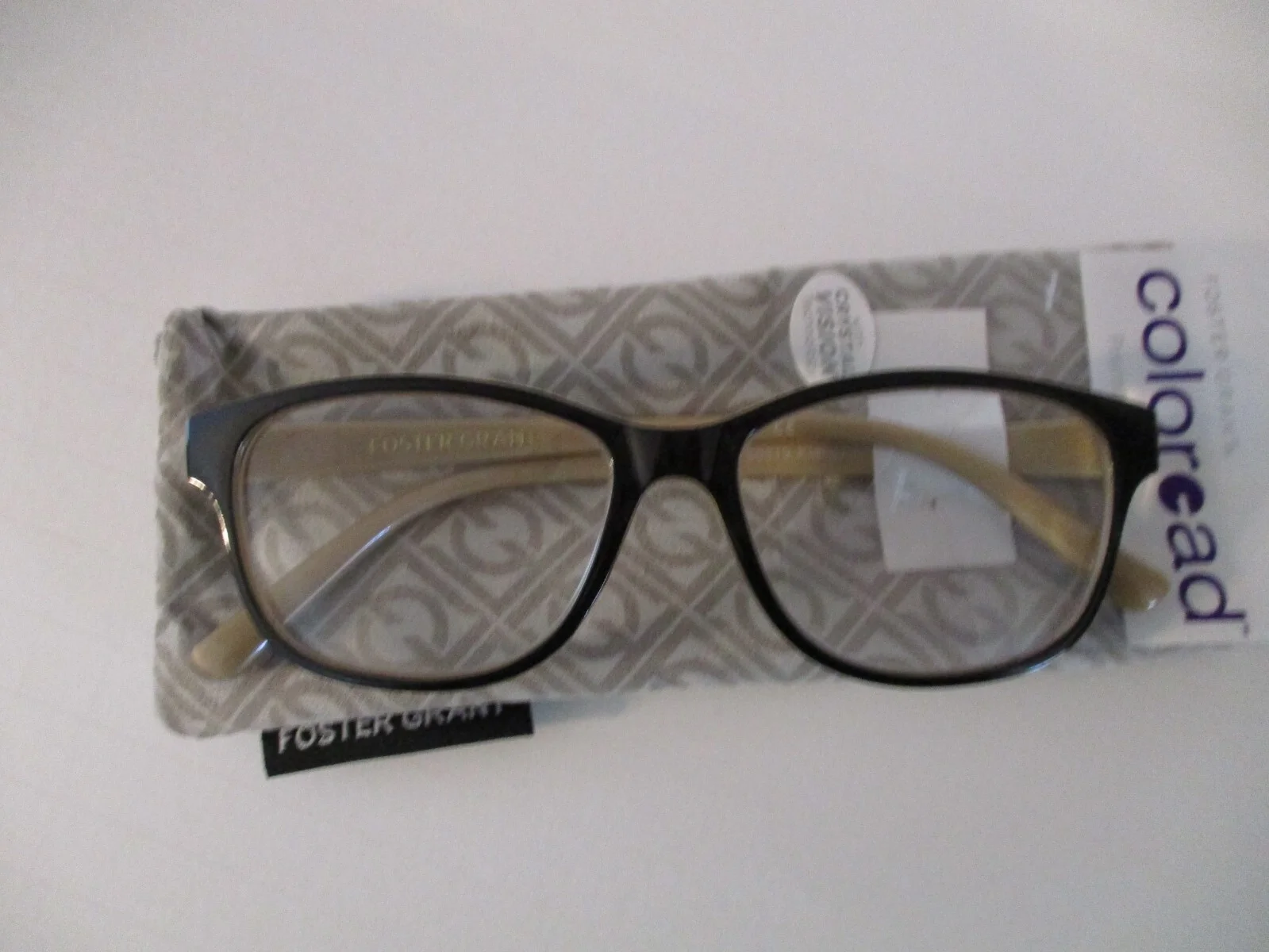 2 Pair Foster Grant Kinsey Black Women Reading Glasses Case 2.50 2.75 3.25 New 2