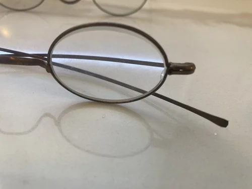 2 Pairs Antique Brass Ben Franklin Wire Rim Eyeglasses Frames 3