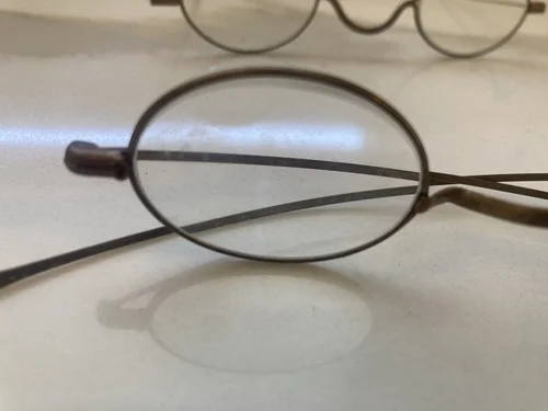 2 Pairs Antique Brass Ben Franklin Wire Rim Eyeglasses Frames 4