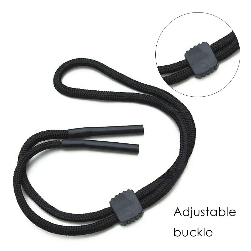2 Pairs Eyeglass Straps Adjustable / Sunglasses Retainer /Eyewear Holder/ Black