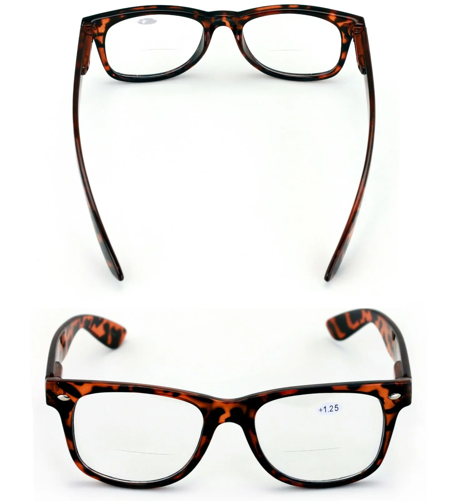 2 Pairs of Bifocal Reading Glasses - Spring Hinge Bi-Focal Readers - Men Women 3