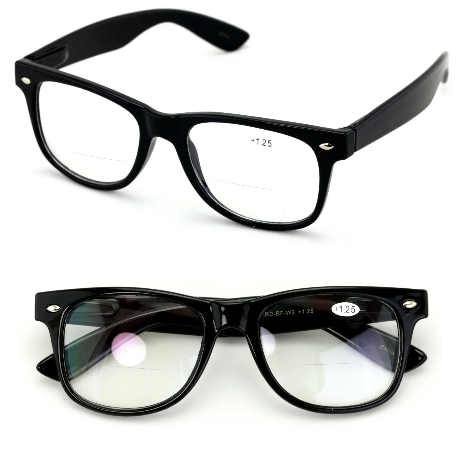 2 Pairs of Bifocal Reading Glasses - Spring Hinge Bi-Focal Readers - Men Women 4