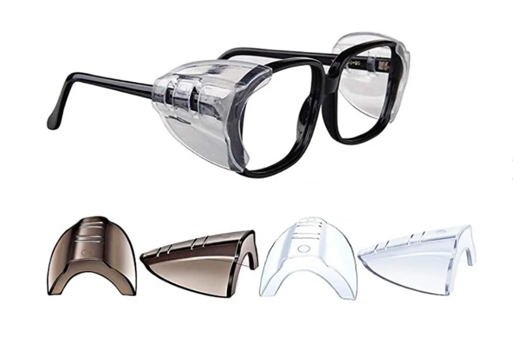 2 Pairs Side Shields for Eye Glasses Slip On Safety Glasses Shield Universal US
