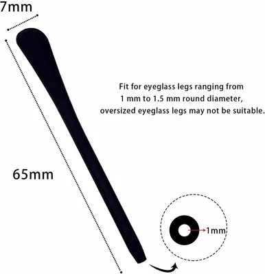 2 Pairs Silicone Temple End Tip Repairs for Eyeglasses Sunglasses Replacement 3