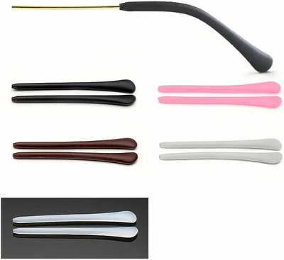 2 Pairs Silicone Temple End Tip Repairs for Eyeglasses Sunglasses Replacement 4
