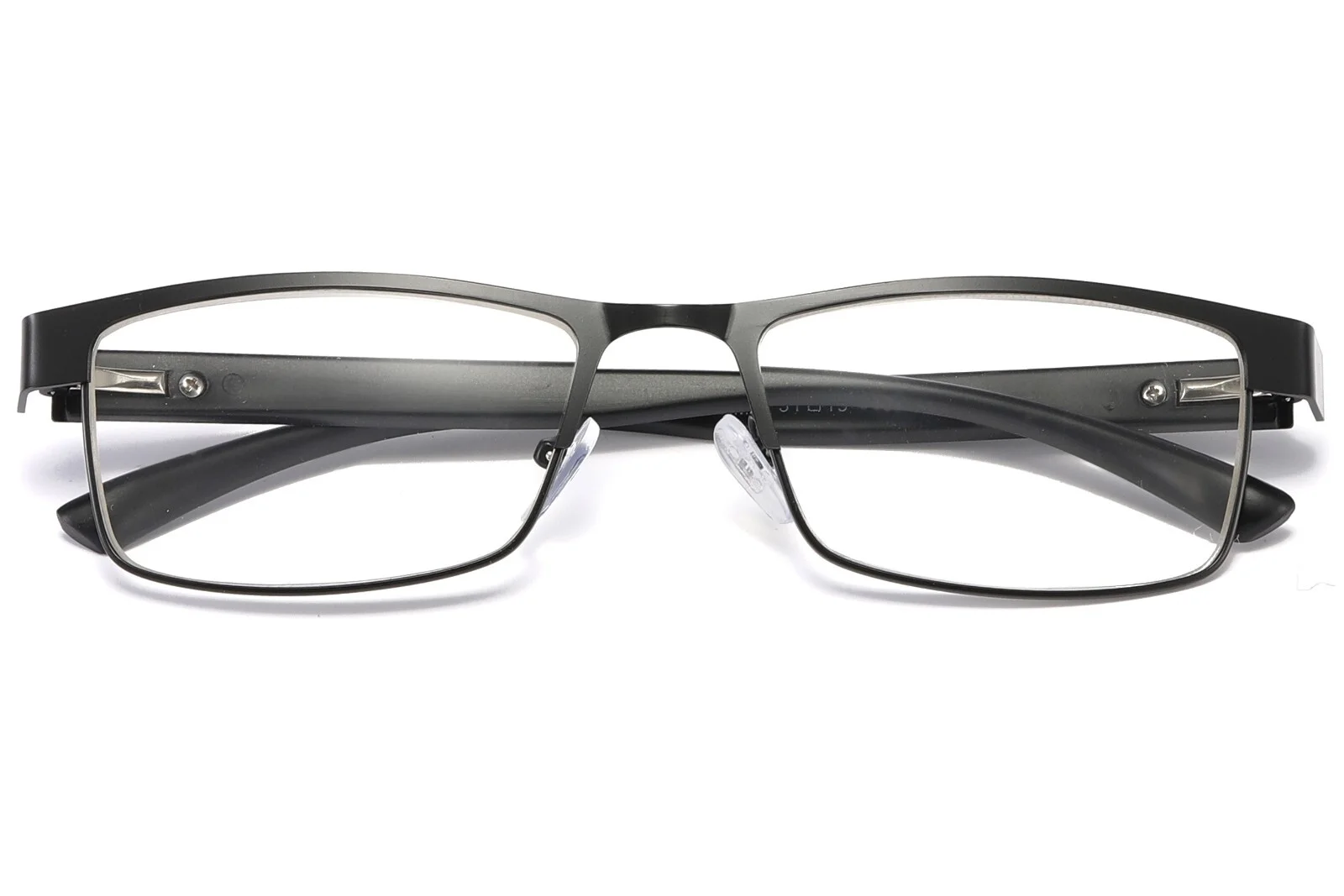 2 PK Mens Rectangular Blue Light Blocking Reading Glasses Spring Hinge Readers 2