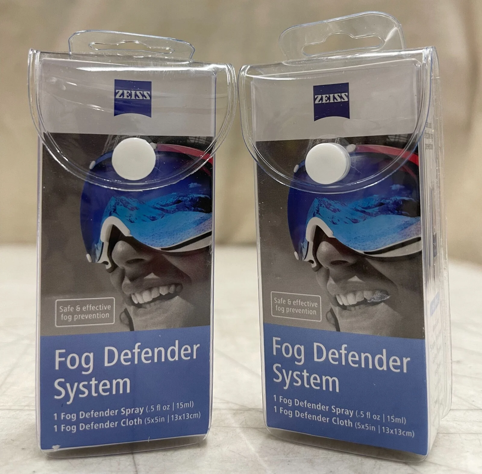 2 Pk. ZEISS Fog Defender System, Anti-Fog Solution Kit for Eye Glasses NEW