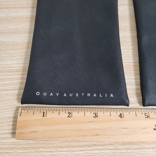2 QUAY AUSTRALIA Sunglass Eyeglass Pinch Magnetic Soft Case Pouch Black 3