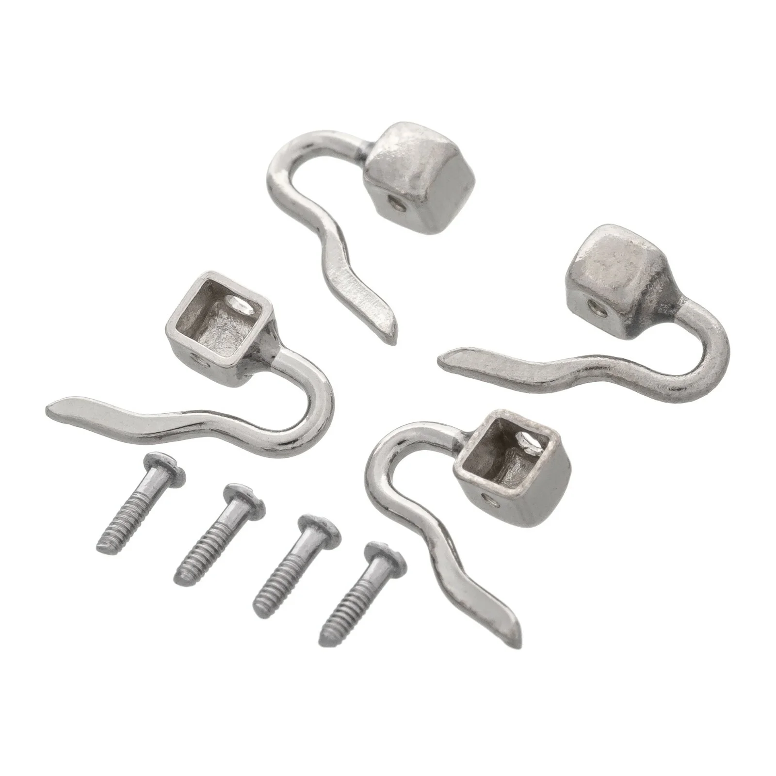 2 Sets (8pcs) Nickle Glasses Eyeglass Nose Pad Holder Arm Frame Screw On Part