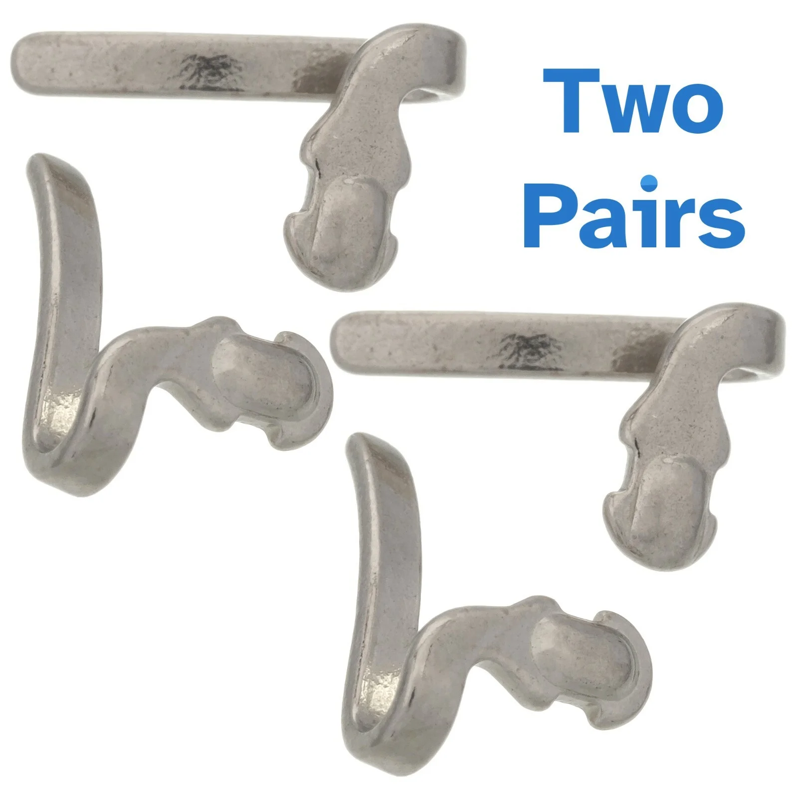 2 Sets Push In Nose Pad Holder Arm Nickle Glasses Eyeglass Push On Frame Part