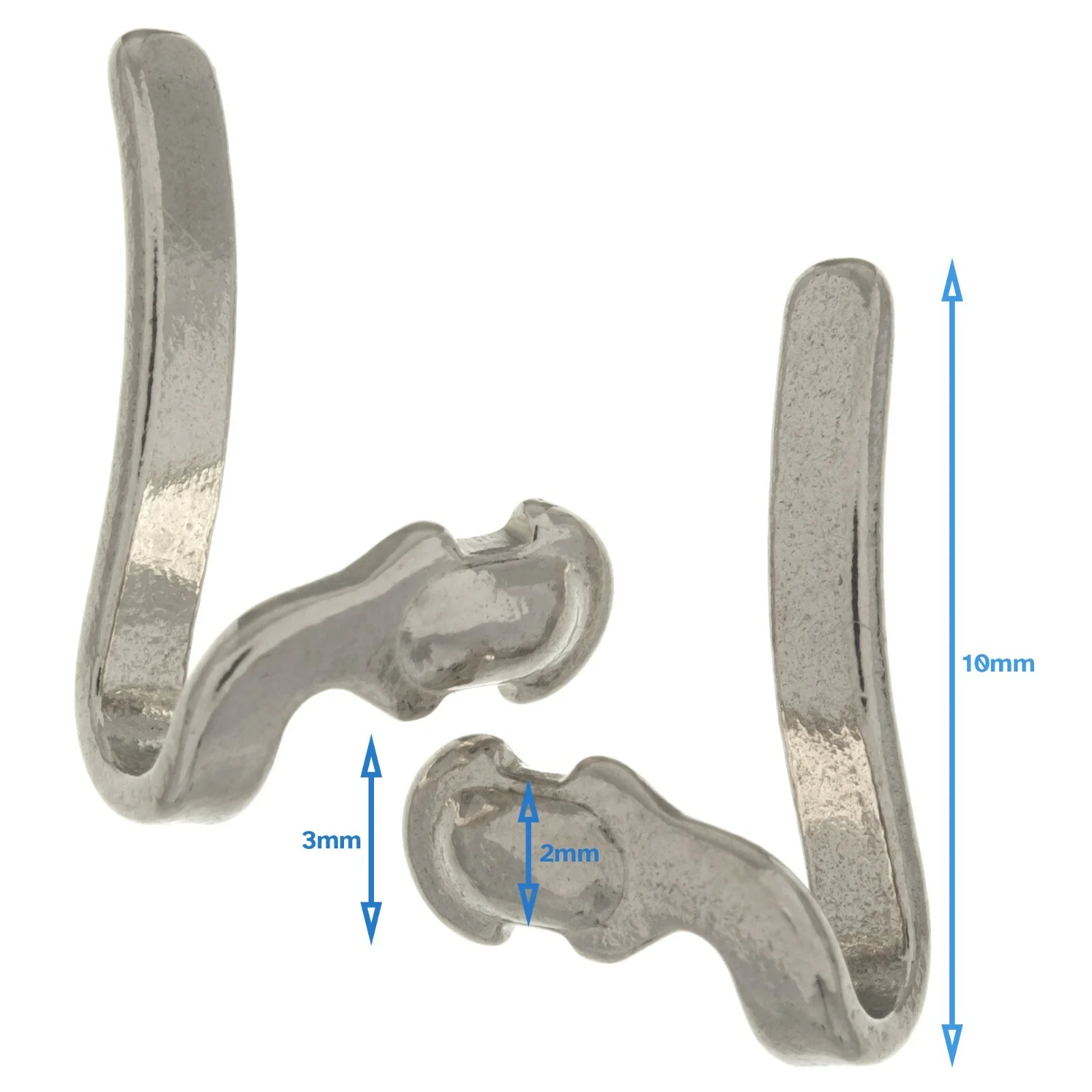2 Sets Push In Nose Pad Holder Arm Nickle Glasses Eyeglass Push On Frame Part 2
