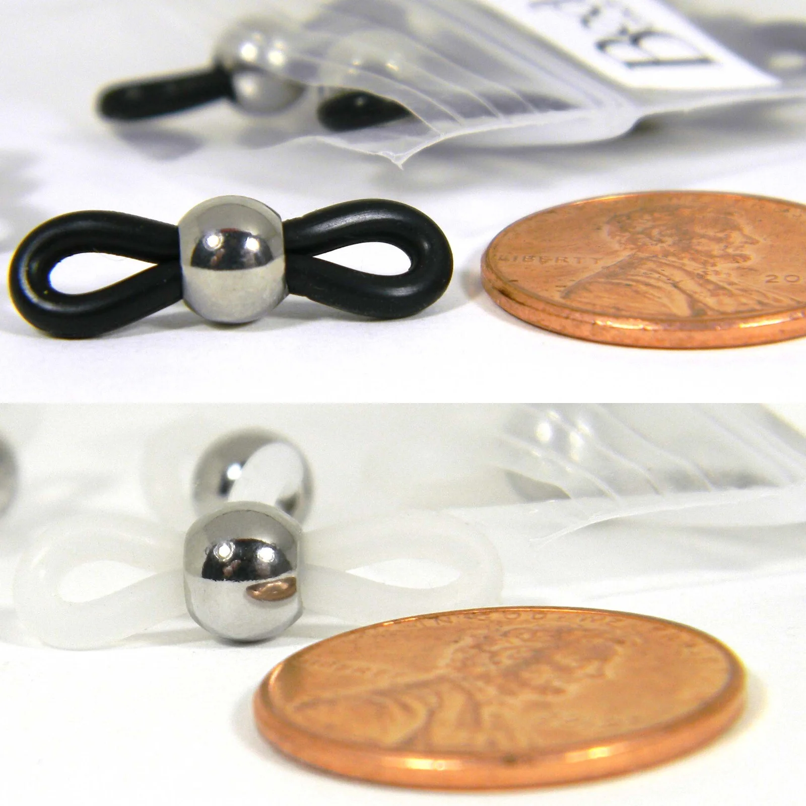 2 Stainless Steel Beaded Eyeglass Holder Necklace Findings for Eye & Sun Glasses