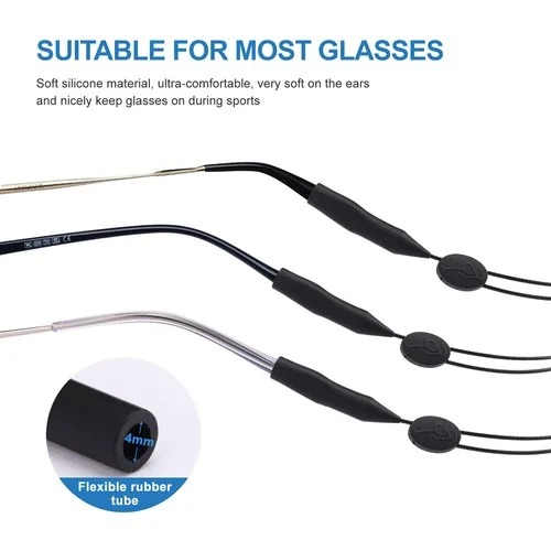 2 x Sports Glasses Strap Neck Cord Eyeglasses Band Sunglasses Rope String Holder 4
